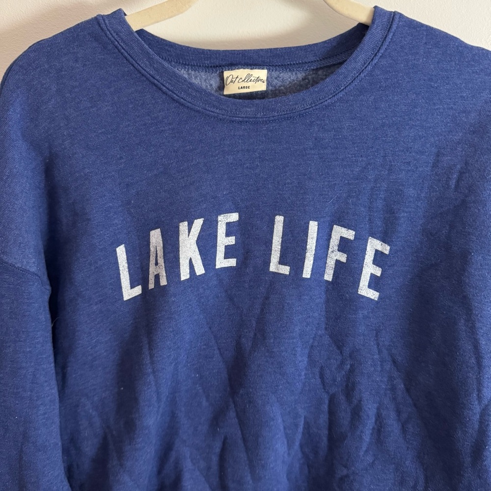 Lake Life Blue Crewneck Sweatshirt - Oat Collective Brand - Picture 3 of 4